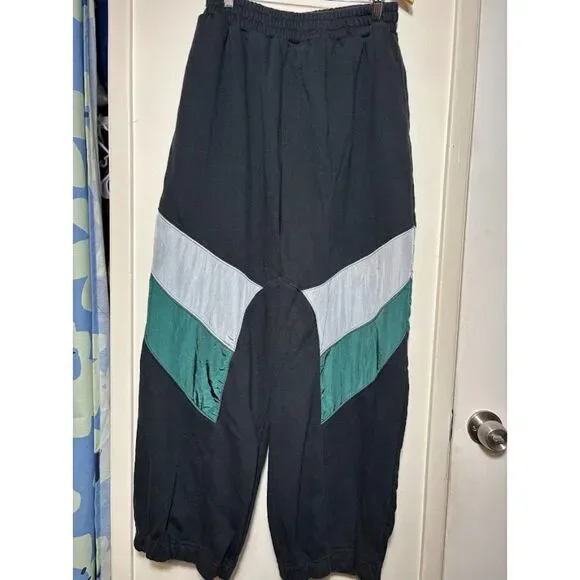 Free People FP Movement Hot Track Pant Black Combo green sportswear barrel leg M - Picture 3 of 6